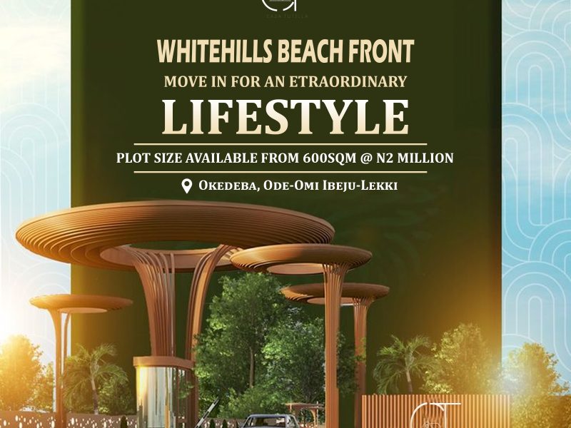 white hills beach front